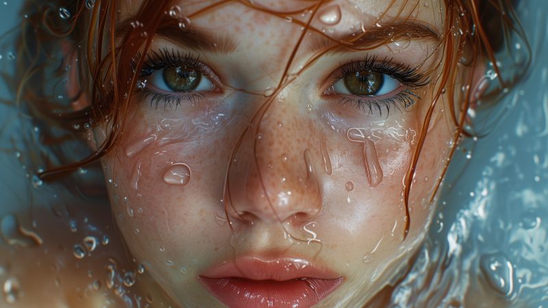 girl wallpaper, pool, fun, background for desktop wallpaper (horizontal)