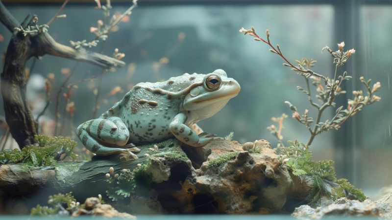 frog wallpaper, green, wildlife, background for desktop wallpaper (horizontal)