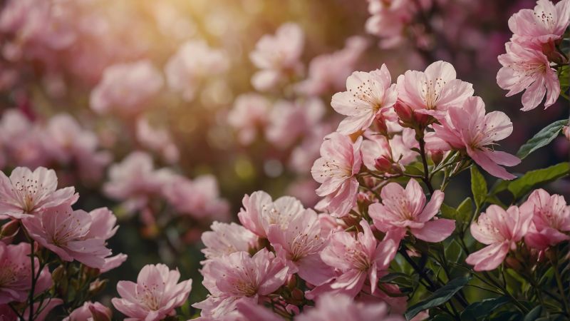 sakura wallpaper, pink flowers, nature, background for desktop wallpaper (horizontal)