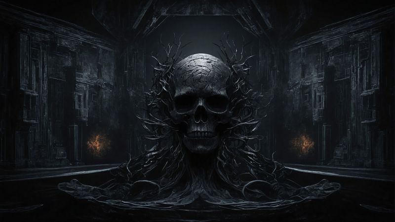 skull wallpaper, bone, macabre, background for desktop wallpaper (horizontal)