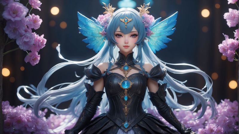 anime girl wallpaper, magical, fantasy, background for desktop wallpaper (horizontal)