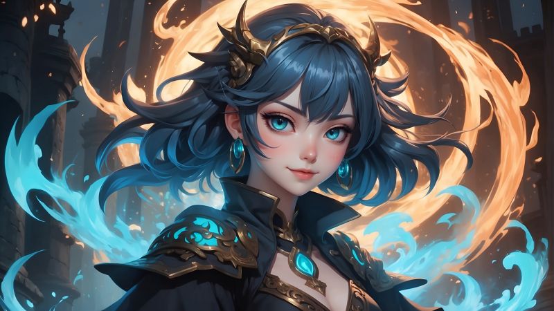 anime girl wallpaper, cute, fantasy, background for desktop wallpaper (horizontal)