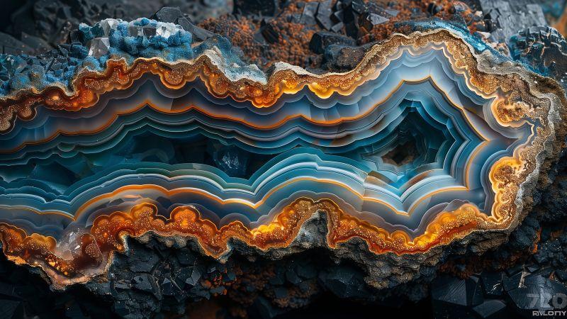 marble wallpaper, blue, texture, background for desktop wallpaper (horizontal)