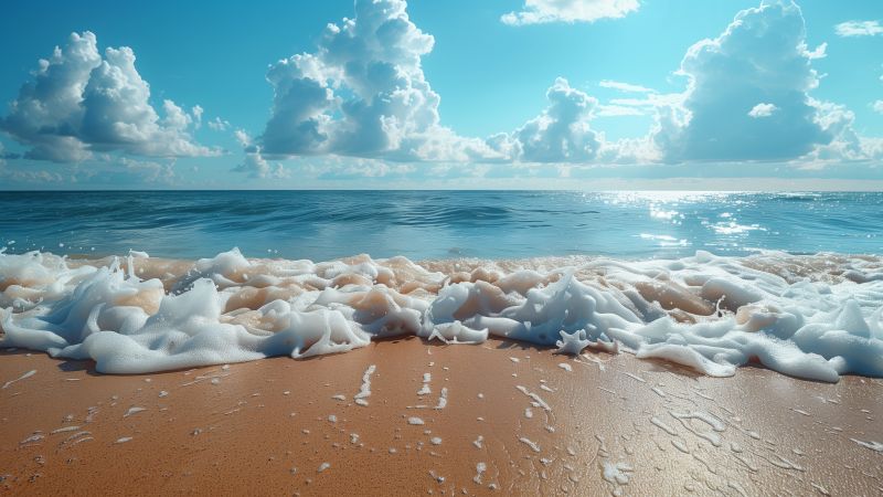 beach wallpaper, coastline, shore, background for desktop wallpaper (horizontal)