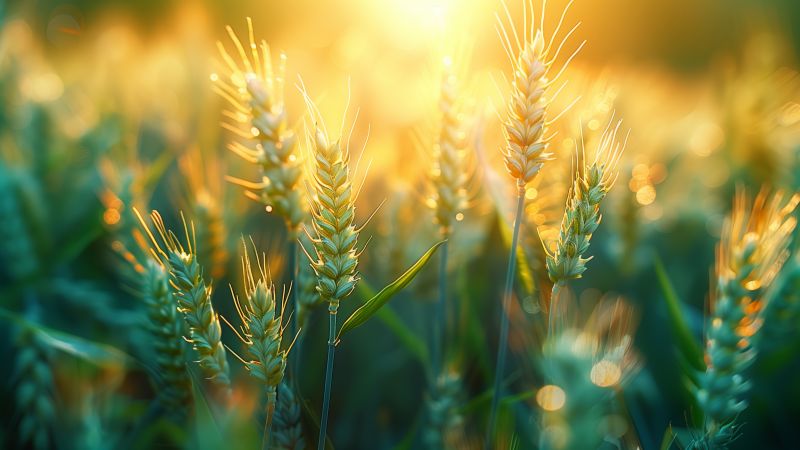spikelet wallpaper, golden hour, horizon, background for desktop wallpaper (horizontal)