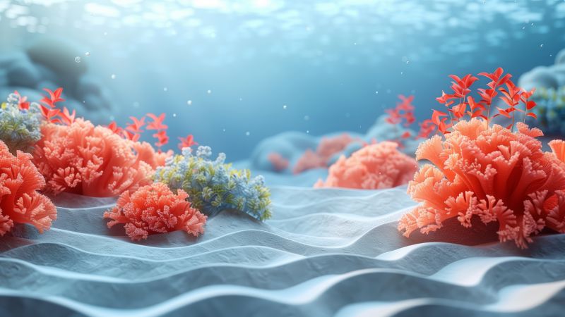 corals wallpaper, ocean, sea creatures, background for desktop wallpaper (horizontal)