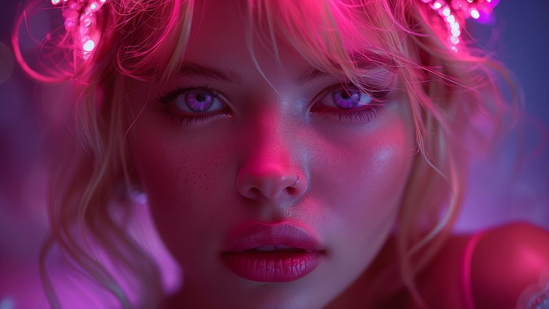 girl wallpaper, pastel, playful, background for desktop wallpaper (horizontal)