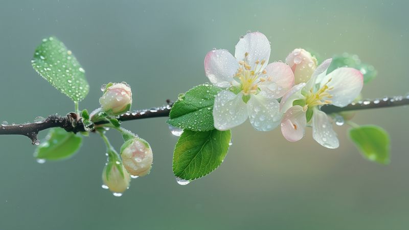 iPhone 16 wallpaper, spring blossoms, nature photography, background for desktop wallpaper (horizontal)