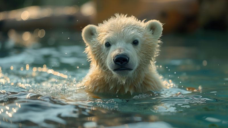 bear wallpaper, wildlife, cute, background for desktop wallpaper (horizontal)