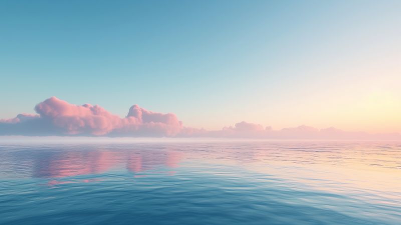 sea wallpaper, sky, clouds, background for desktop wallpaper (horizontal)
