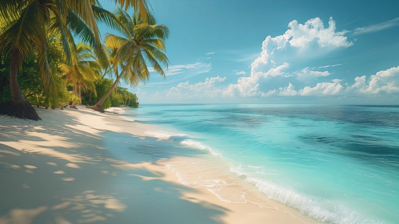 beach wallpaper, shoreline, coast, background for desktop wallpaper (horizontal)
