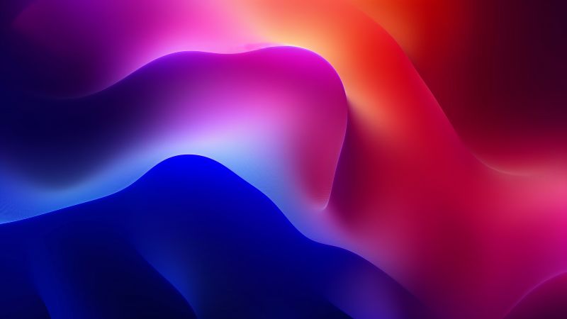 waves wallpaper, ocean, rainbow, background for desktop wallpaper (horizontal)