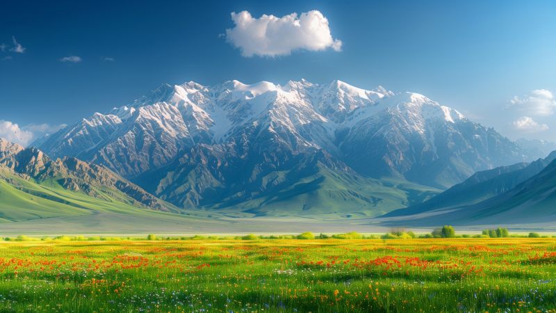 mountains wallpaper, valleys, scenic views, background for desktop wallpaper (horizontal)
