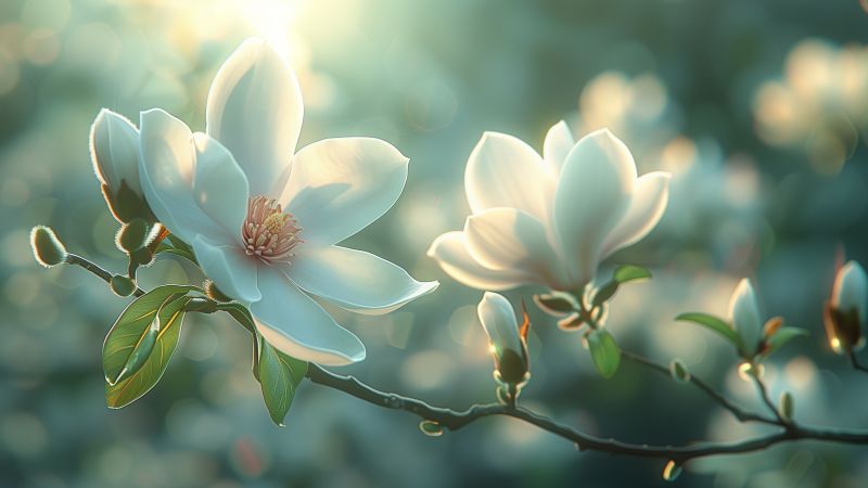 flowers wallpaper, blooms, flora, background for desktop wallpaper (horizontal)