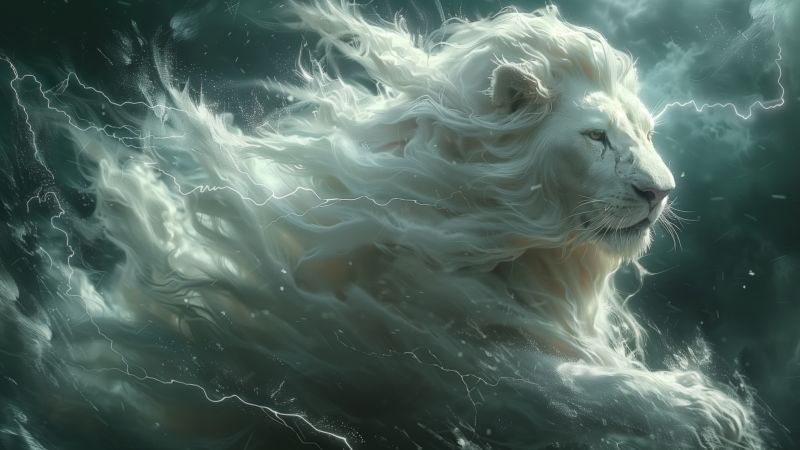 lion wallpaper, majestic, endangered, background for desktop wallpaper (horizontal)