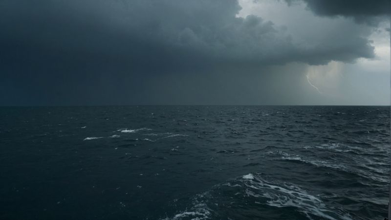 sea wallpaper, ocean waves, dark clouds, background for desktop wallpaper (horizontal)