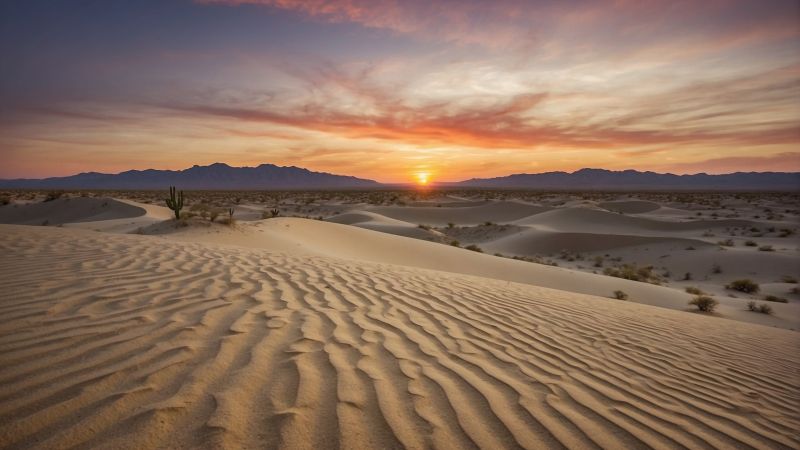 desert wallpaper, horizon, golden hour, background for desktop wallpaper (horizontal)