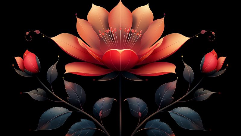 flowers wallpaper, blossoms, blooms, background for desktop wallpaper (horizontal)