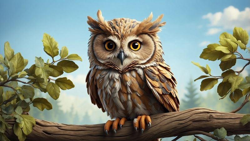 owl wallpaper, night, wildlife, background for desktop wallpaper (horizontal)