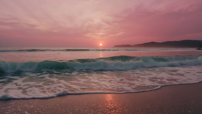 sea wallpaper, sandy shore, beach, background for desktop wallpaper (horizontal)