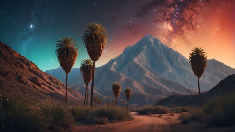 milky way wallpaper, night sky, astrophotography, background for desktop wallpaper (horizontal)