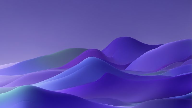 waves wallpaper, ocean, violet hues, background for desktop wallpaper (horizontal)