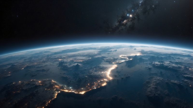 space wallpaper, planet Earth, universe, background for desktop wallpaper (horizontal)