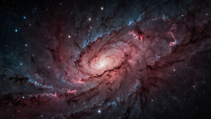 galaxy wallpaper, cosmic, night sky, background for desktop wallpaper (horizontal)