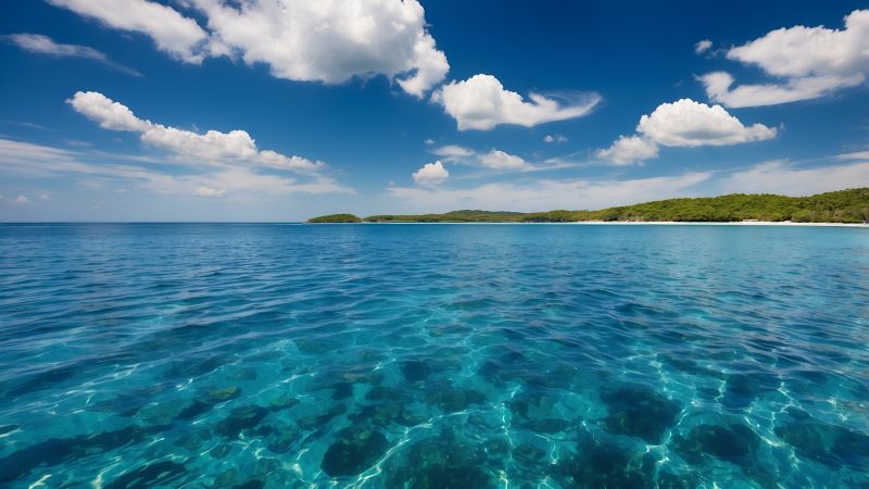 sea wallpaper, coastline, tropical, background for desktop wallpaper (horizontal)