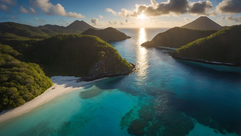 sea wallpaper, paradise, beach, background for desktop wallpaper (horizontal)