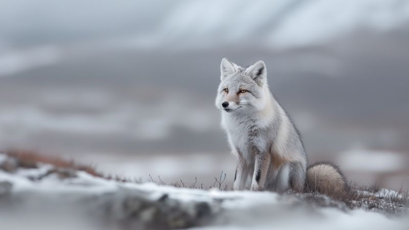 arctic wallpaper, young, adorable, background for desktop wallpaper (horizontal)
