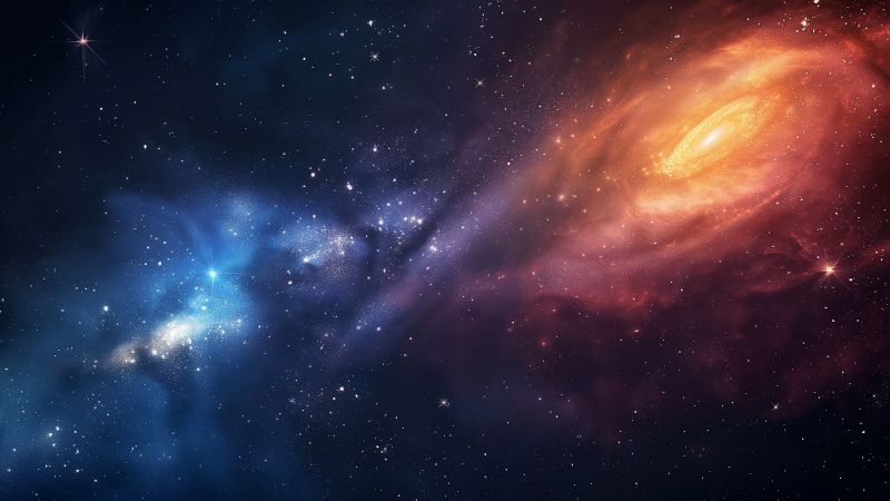 Simple space backgrounds wallpaper, orange, blue, background for desktop wallpaper (horizontal)
