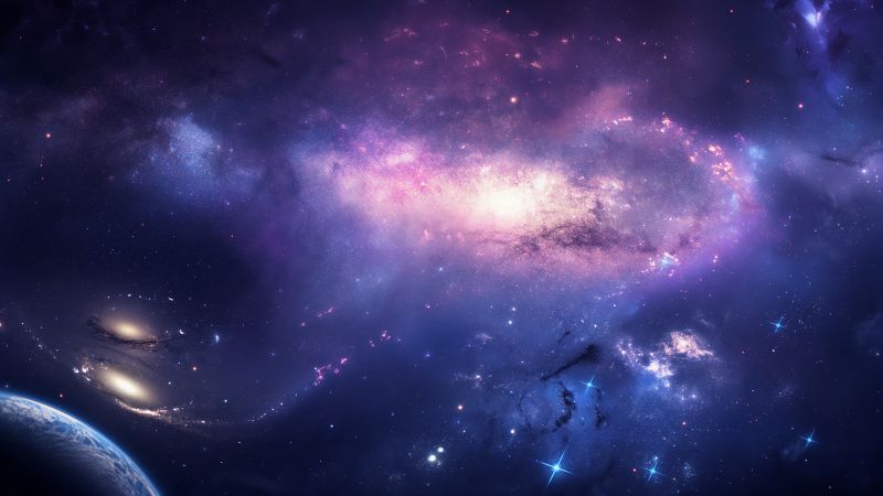Simple space backgrounds wallpaper, dark matter, galaxy, background for desktop wallpaper (horizontal)