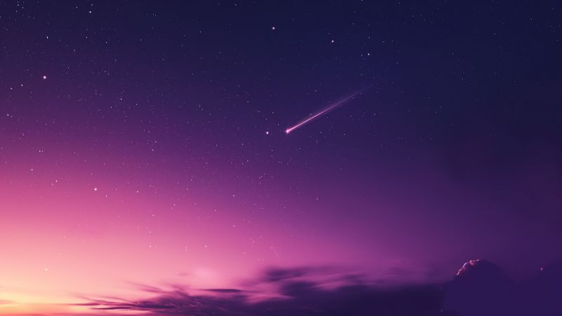 shooting star wallpaper, cosmos, night sky, background for desktop wallpaper (horizontal)