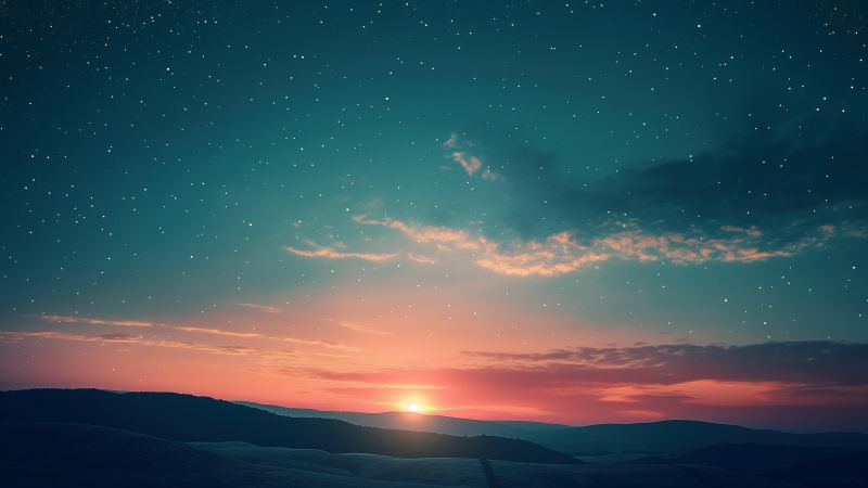 star wallpaper, celestial, minimalist, background for desktop wallpaper (horizontal)