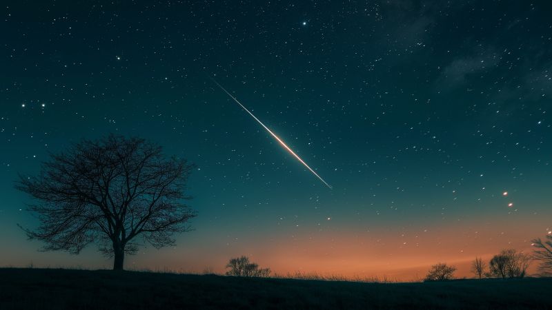 shooting star wallpaper, ethereal, celestial, background for desktop wallpaper (horizontal)