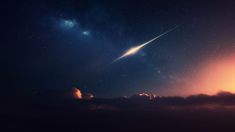 shooting star wallpaper, celestial, astronomical, background for desktop wallpaper (horizontal)