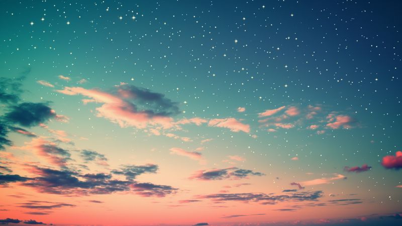 star wallpaper, celestial, minimalist, background for desktop wallpaper (horizontal)