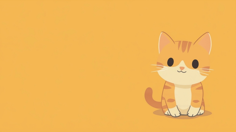 kitten wallpaper, cute, simple background, background for desktop wallpaper (horizontal)
