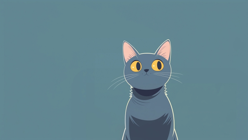 kitten wallpaper, cute, simple background, background for desktop wallpaper (horizontal)