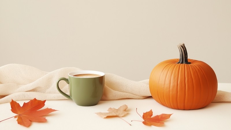 fall wallpaper, serene, tranquil, background for desktop wallpaper (horizontal)