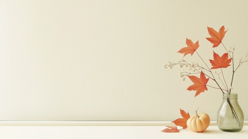 fall wallpaper, calm, orange, background for desktop wallpaper (horizontal)