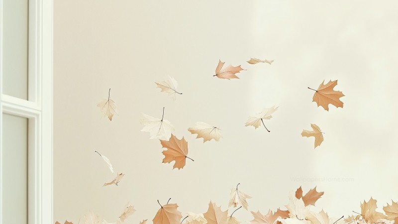 fall wallpaper, calm, orange hues, background for desktop wallpaper (horizontal)