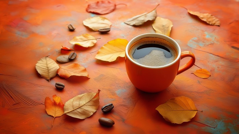 fall wallpaper, serene, tranquil, background for desktop wallpaper (horizontal)