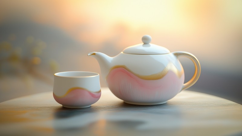 teapot wallpaper, tranquil, serene, background for desktop wallpaper (horizontal)