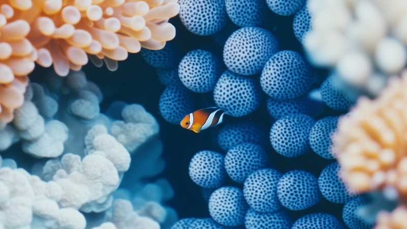 tropical fish wallpaper, reef life, ocean habitat, background for desktop wallpaper (horizontal)