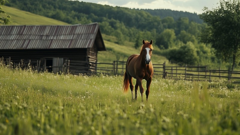 horse wallpaper, equine, rural, background for desktop wallpaper (horizontal)