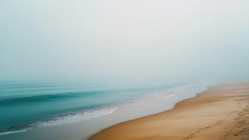 4k beach wallpaper, tranquil waves, gentle surf, background for desktop wallpaper (horizontal)