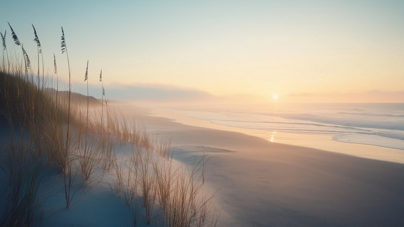 4k beach wallpaper, sandy shore, relaxing coastline, background for desktop wallpaper (horizontal)