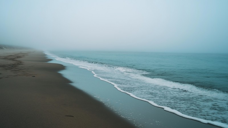 4k beach wallpaper, tranquil waves, gentle tides, background for desktop wallpaper (horizontal)